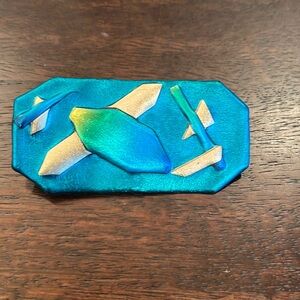 Blue and Gold Brooch / Pin